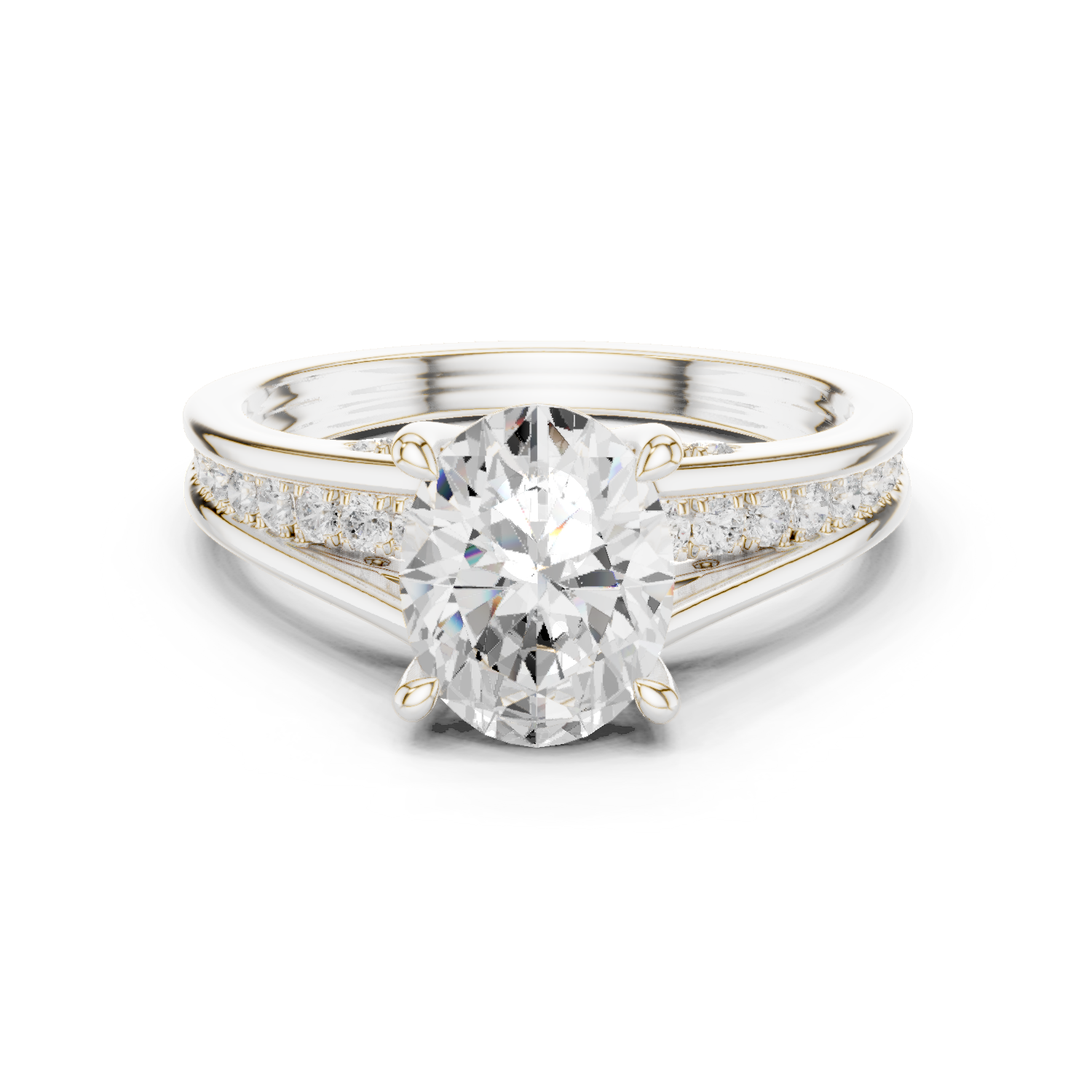 2.30Ct Cushion-Cut Lab-grown Diamond Ring in 10K Yellow Gold