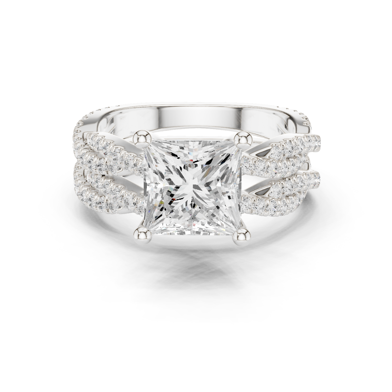 Pear-Cut Lab-grown Diamond Halo Ring in 10K Yellow Gold