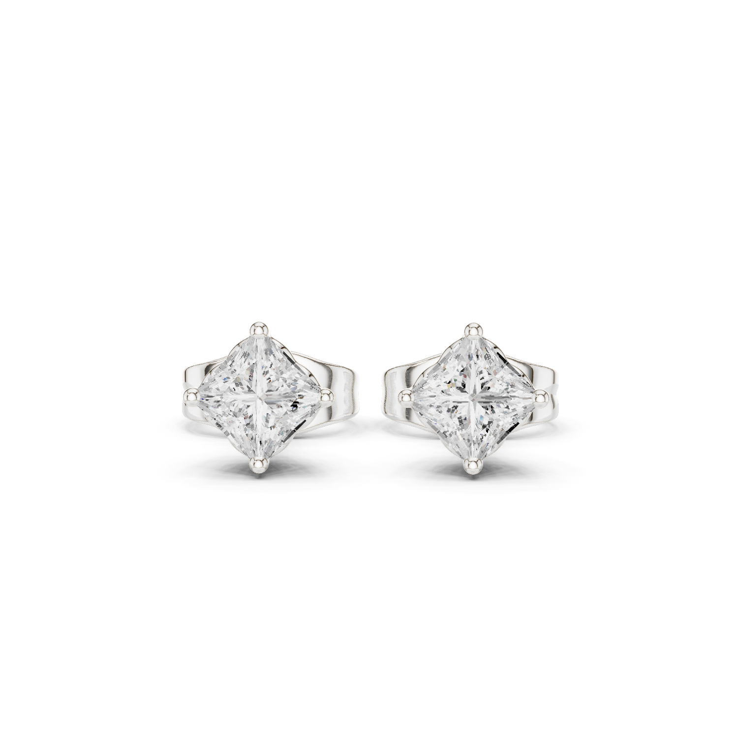 Princess-Cut Lab-grown Diamond Studs in 10K Rose Gold