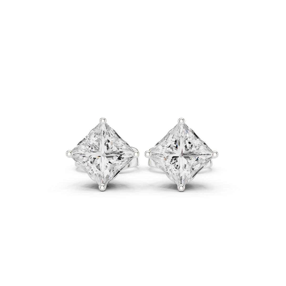 Oval-Cut Lab-grown Diamond Antique Studs in 10K Yellow Gold