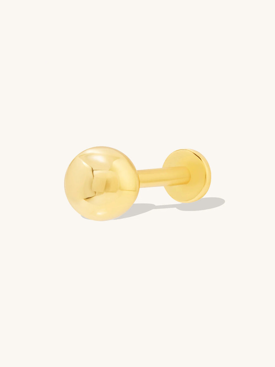 Classic Gold 4mm Flat Back Earring