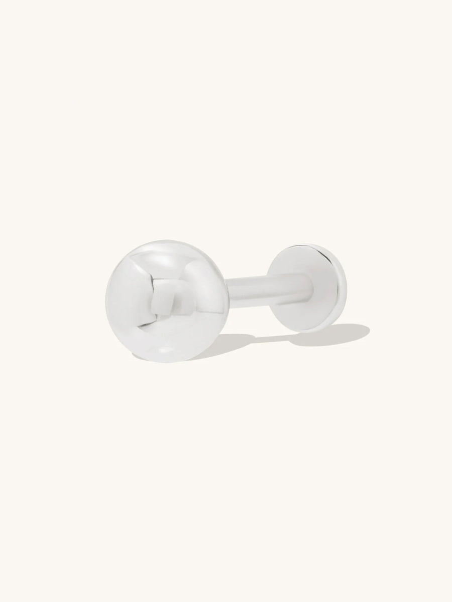 Classic Silver 4mm Flat Back Earring