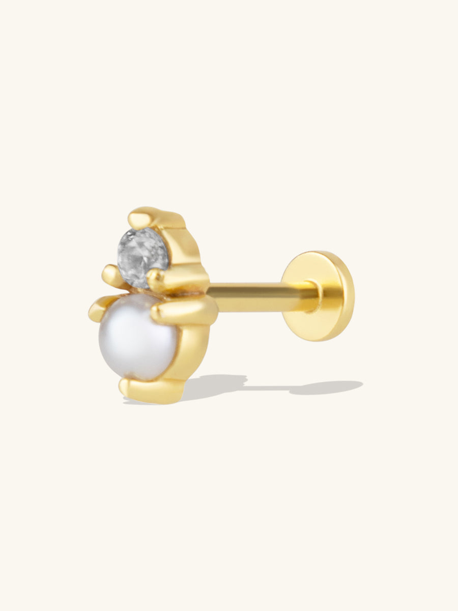 Moonlight Gold Flat Back Earring