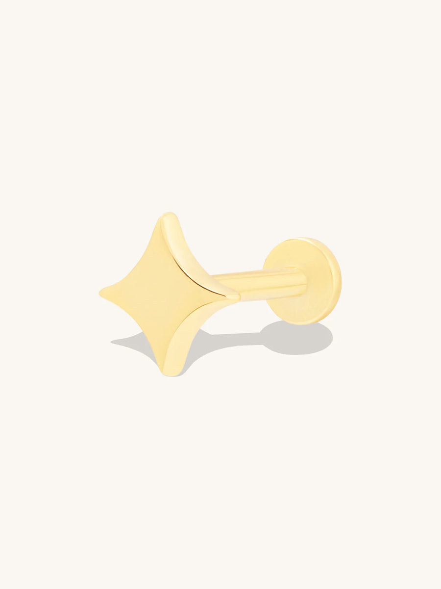Sparkle Gold Flat Back Earring