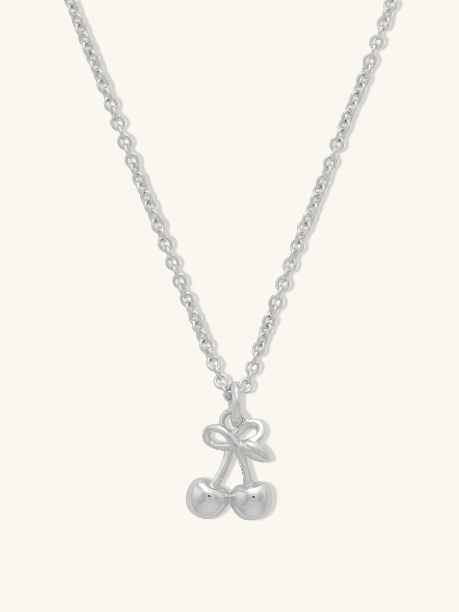 Cherry Silver Necklace
