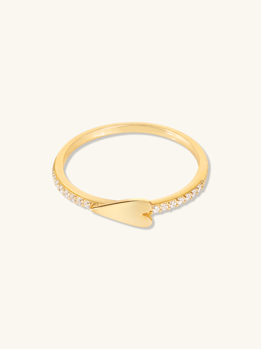 All My Heart Pave 14K Gold Vermeil Ring