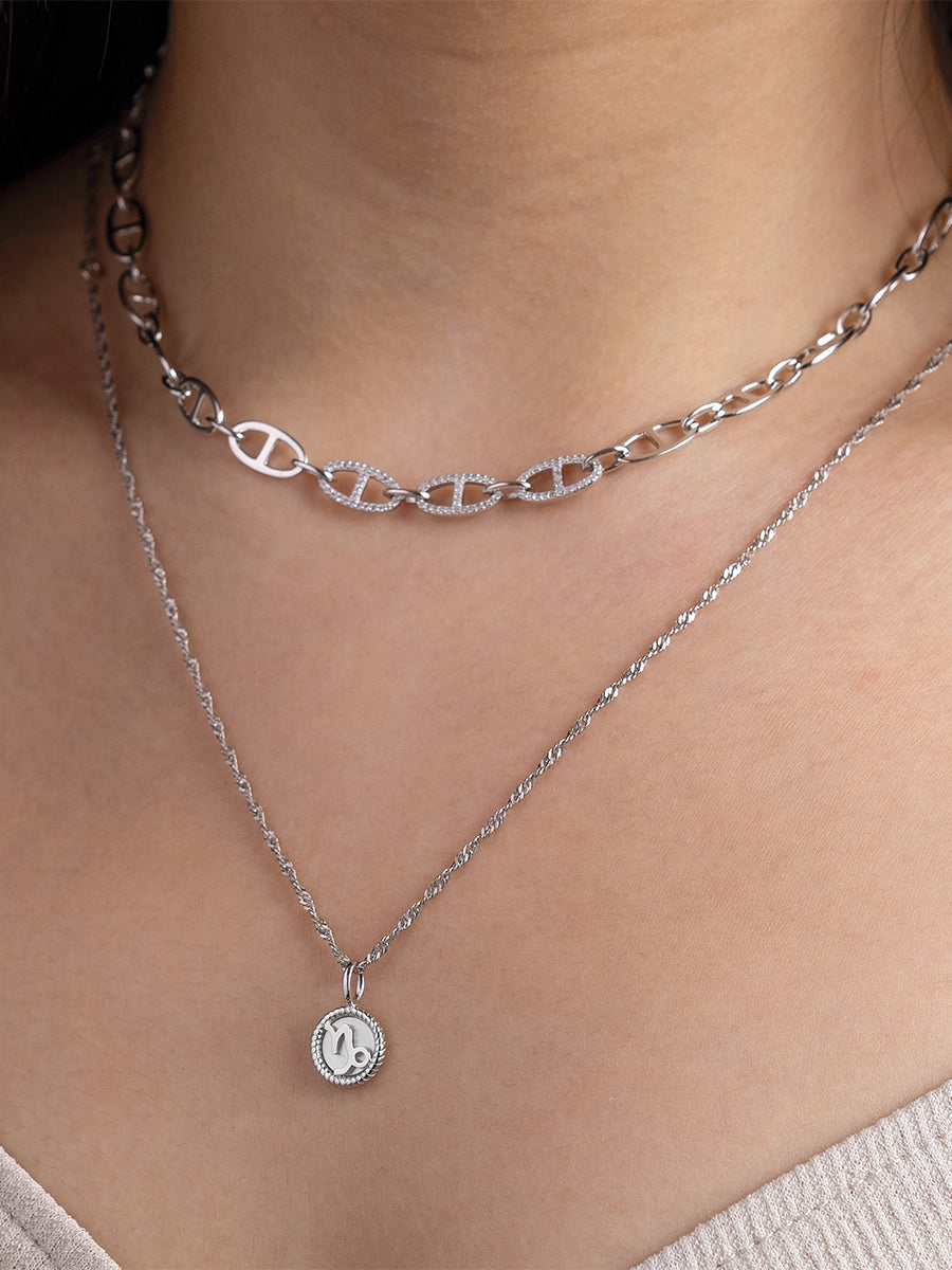 Multi Link Anchor 925 Sterling Silver Chain Necklace