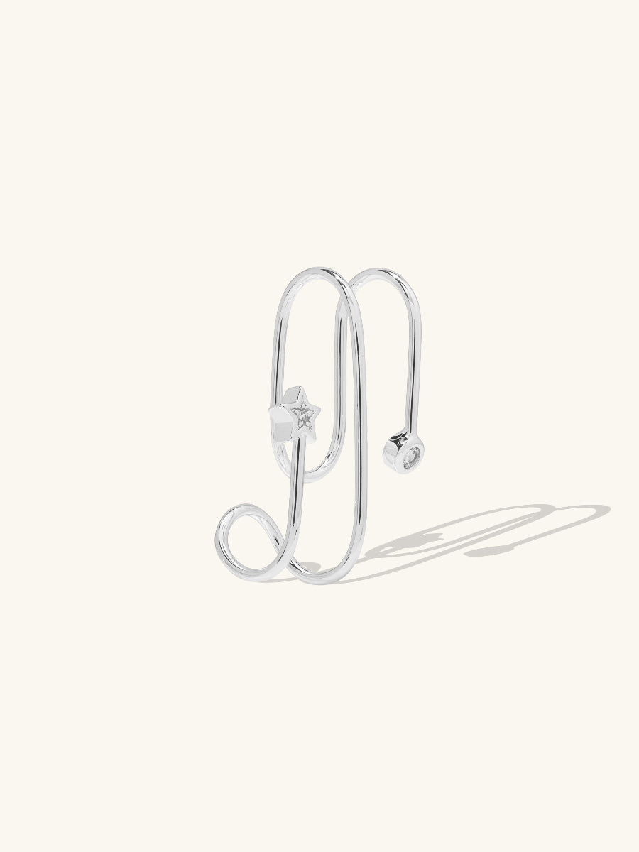 In The Star Silver Ear Cuff