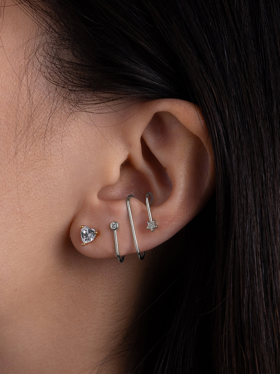 In The Star Silver Ear Cuff