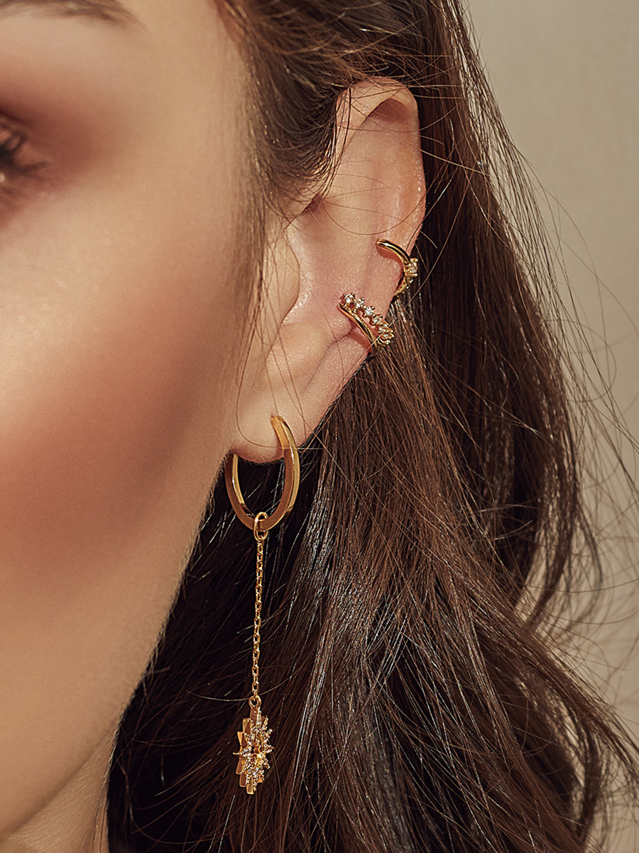 Sunlit Drop Gold Earrings