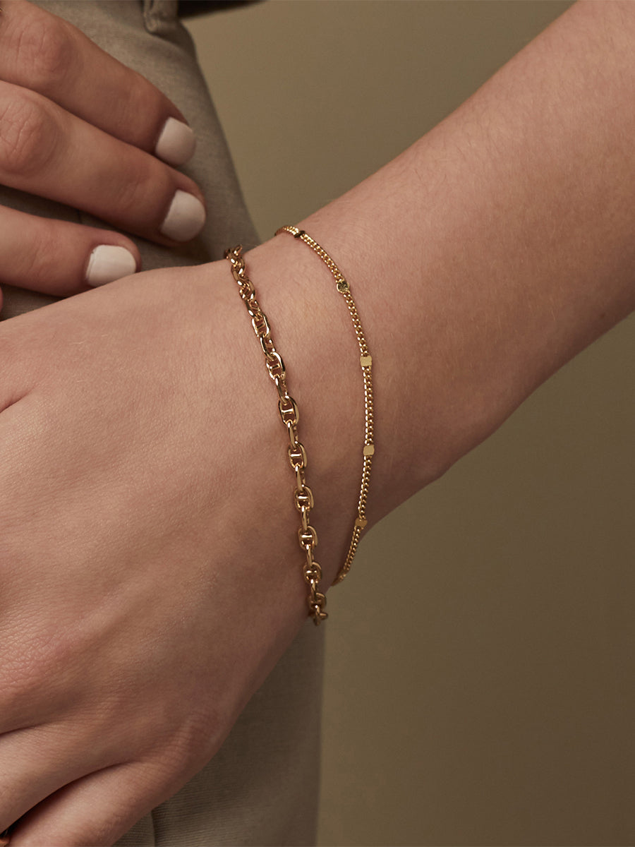Petite Link Anchor 14K Gold Vermeil Bracelet