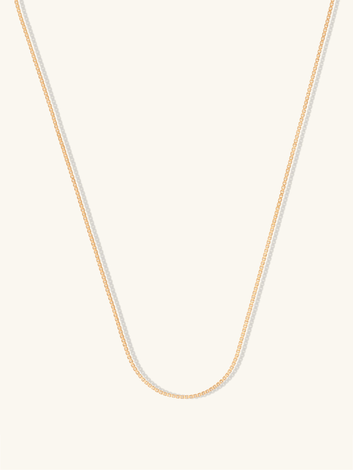 14K Gold Vermeil Box Chain Necklace