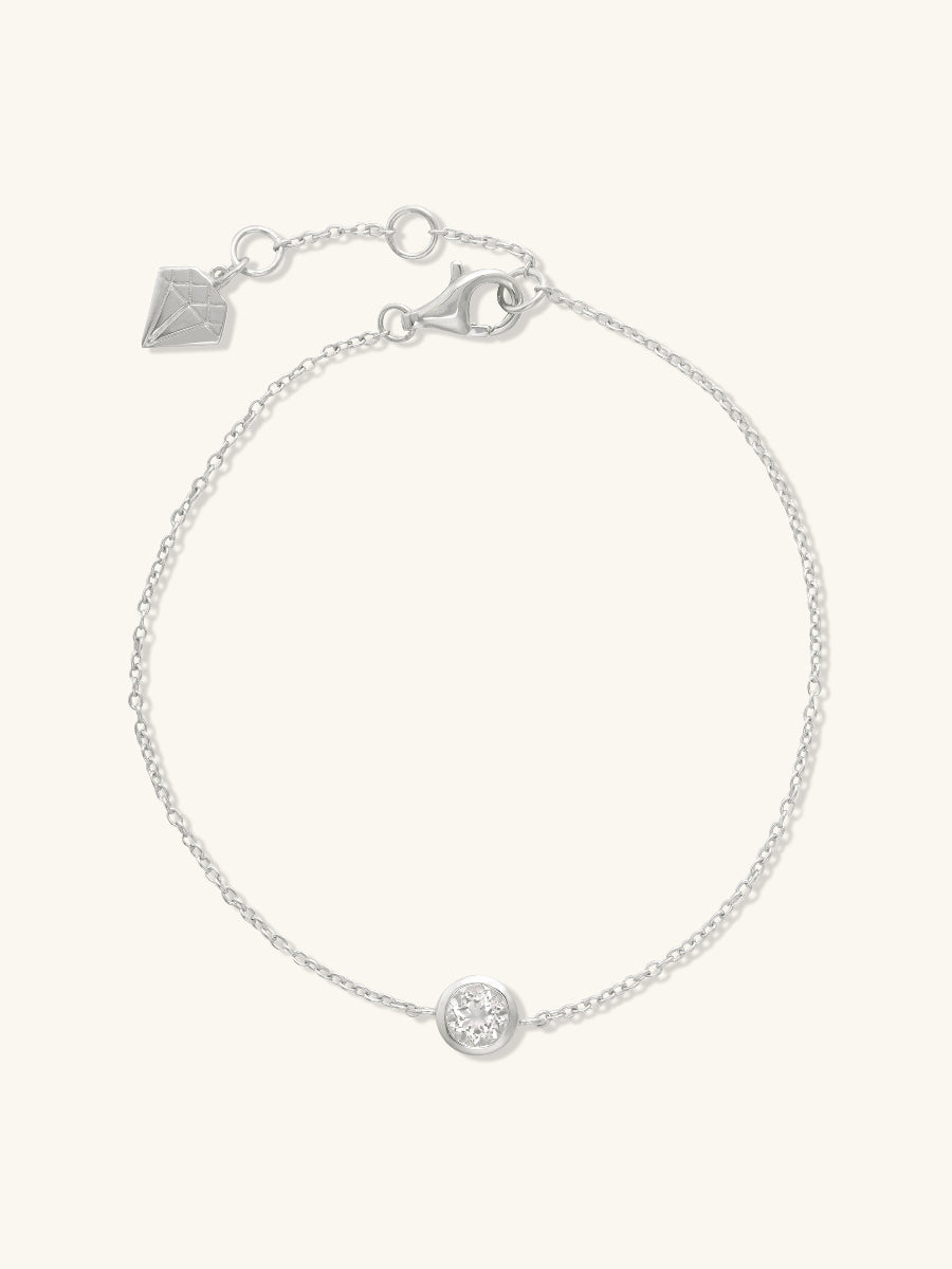 Brilliant Bezel 925 Sterling Silver Bracelet