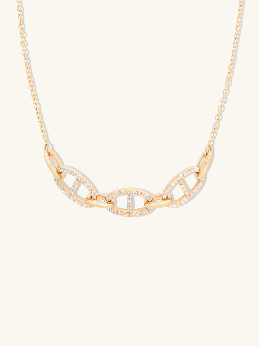 Link Anchor 14K Gold Vermeil Necklace