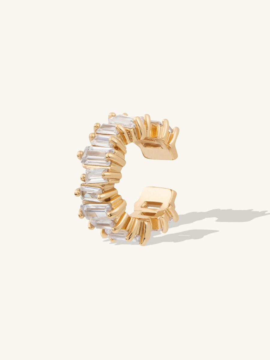 Jagged Baguette Gold 9mm Ear Cuff