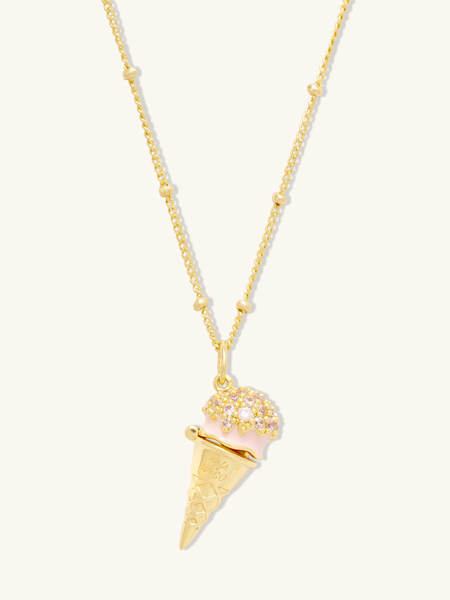 Cafe W+Co Ice Cream Gold Necklace