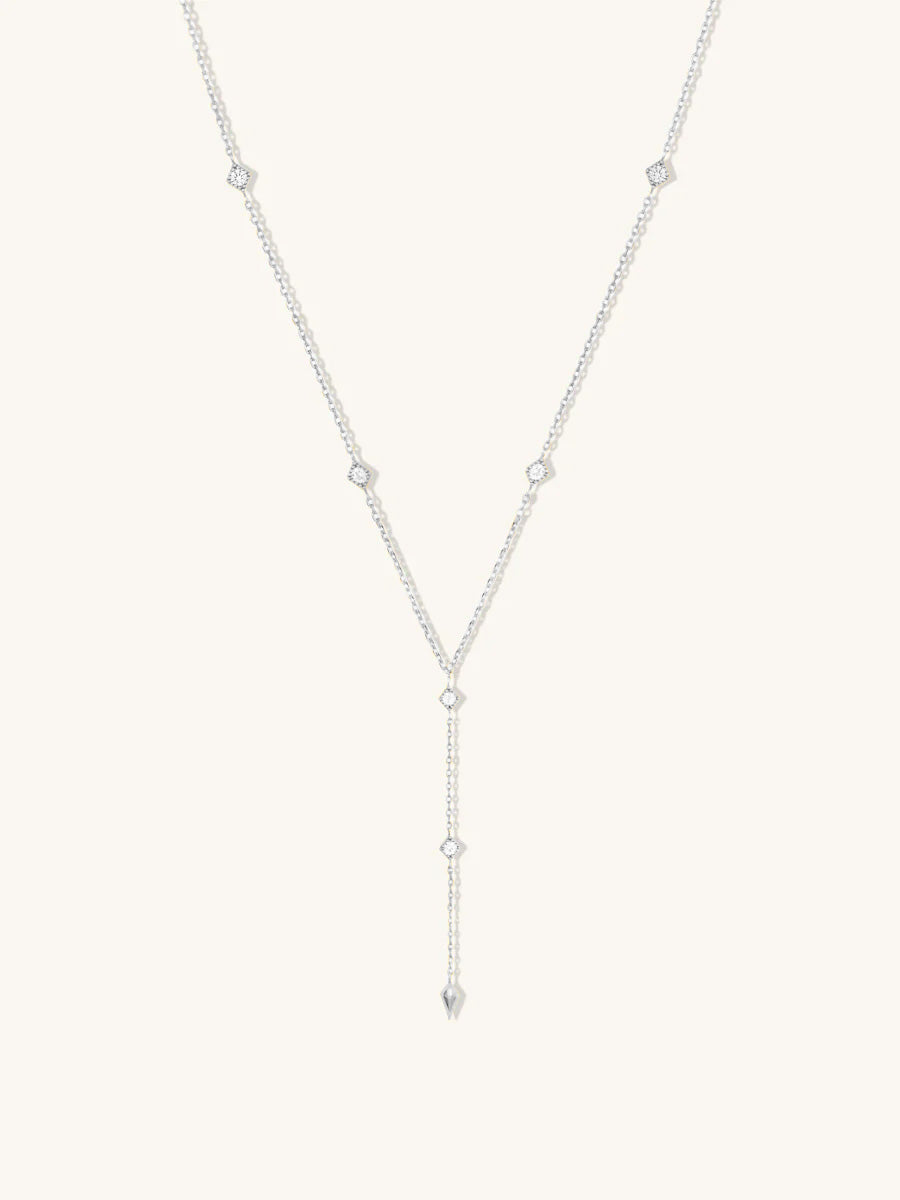 Arya Lariat Silver Necklace
