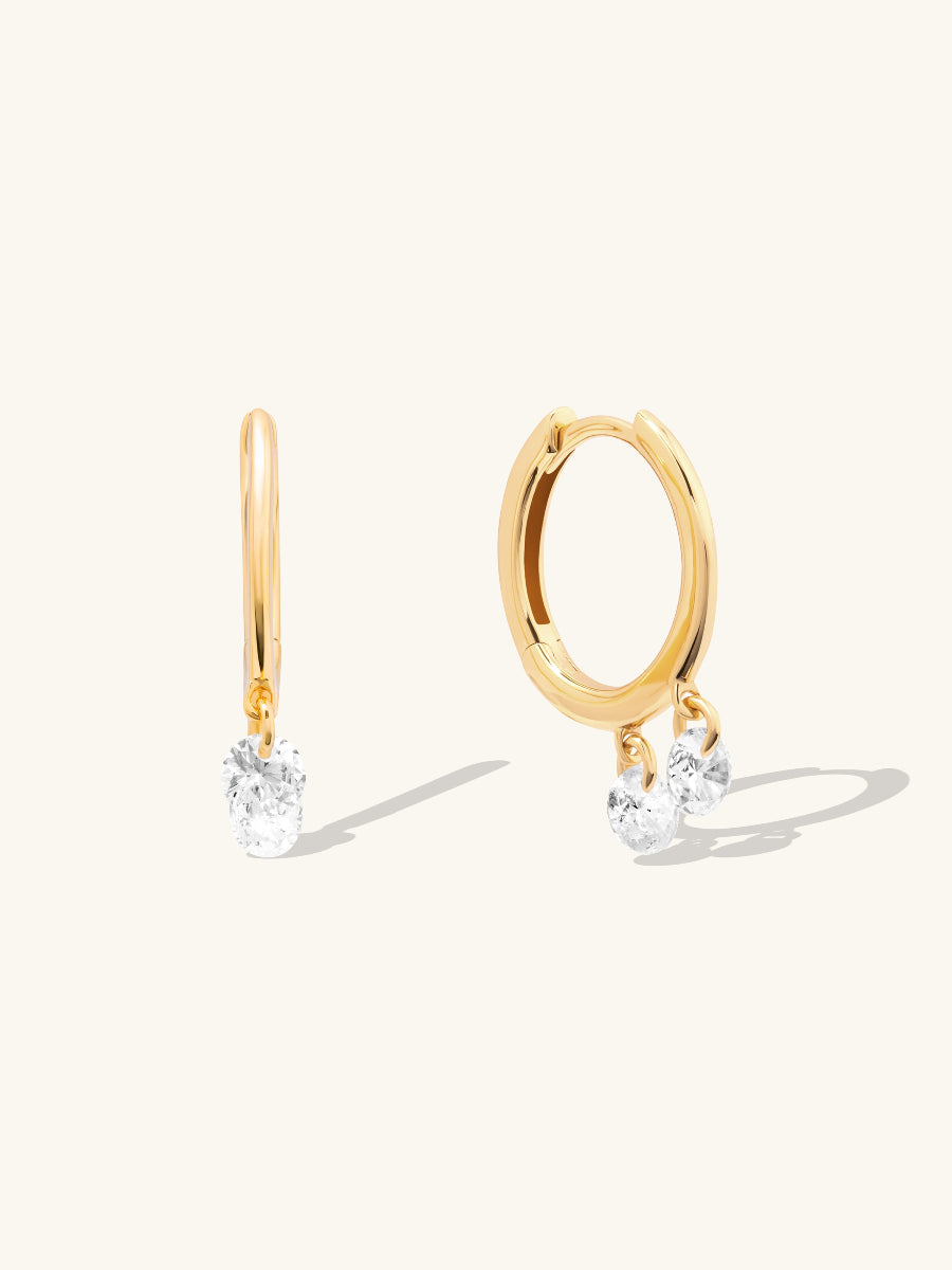 Glimmer Gems 14K Gold Vermeil Huggie