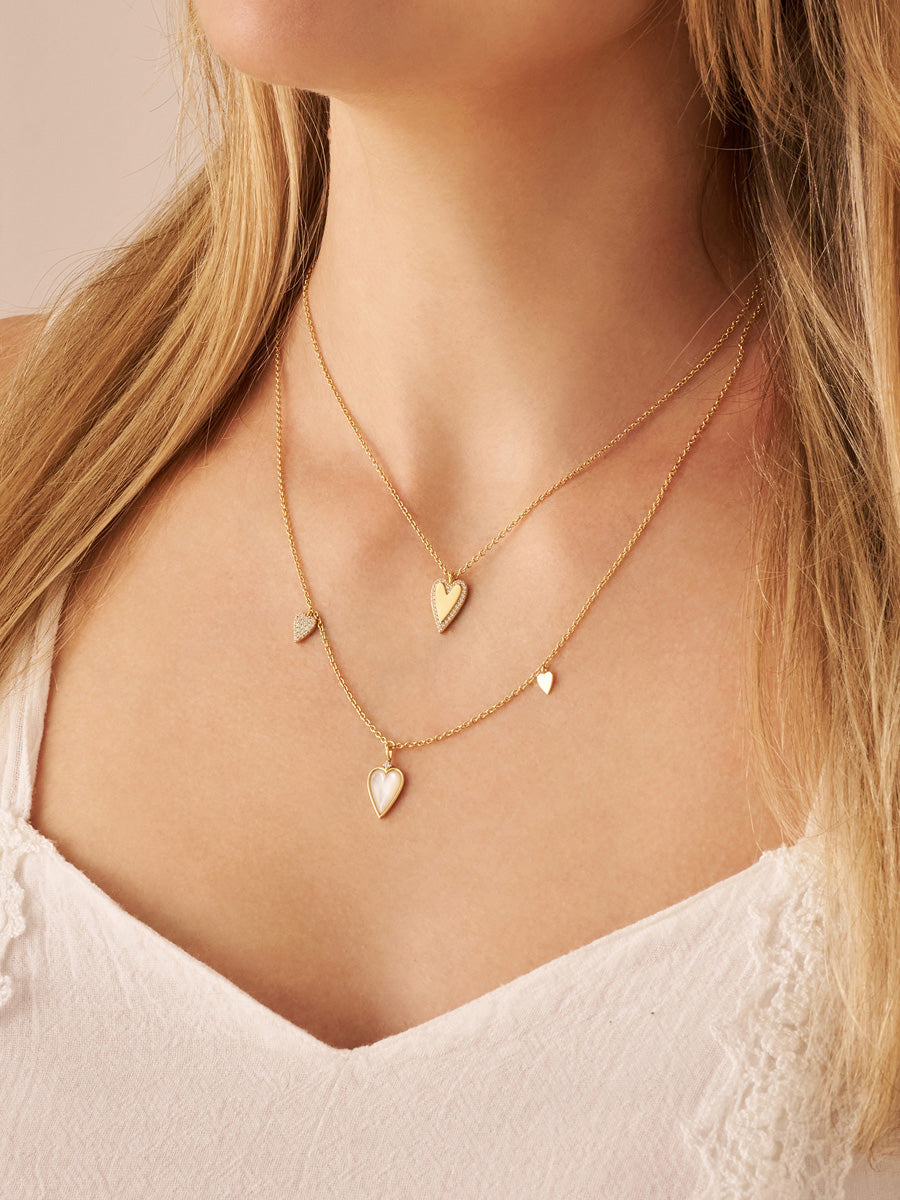 All My Heart Pave 14K Gold Vermeil Necklace