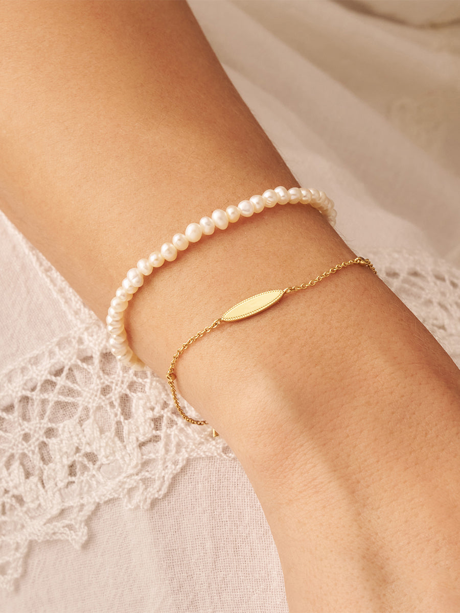 Oval ID 14K Gold Vermeil Bracelet