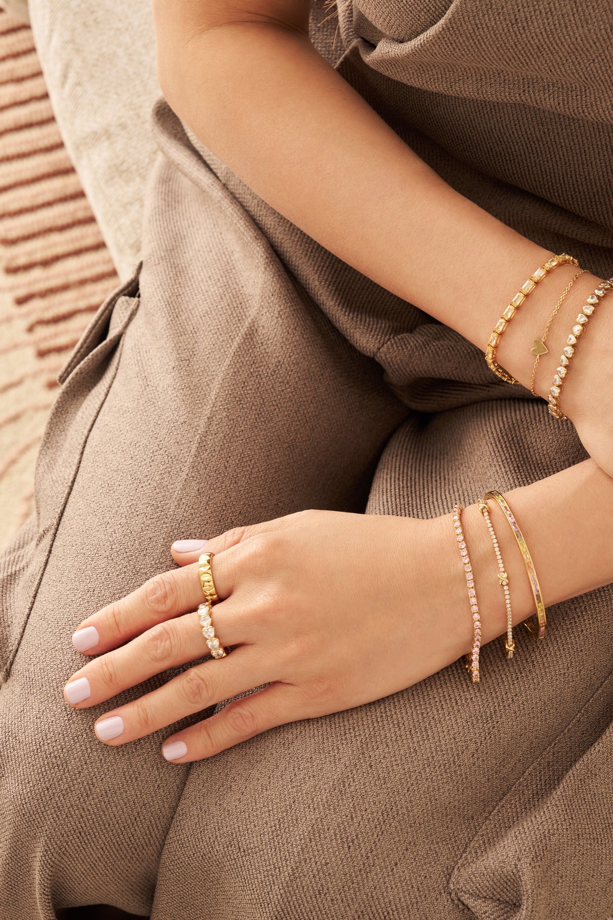 Pave 14K Gold Vermeil Petite Tennis Bracelet