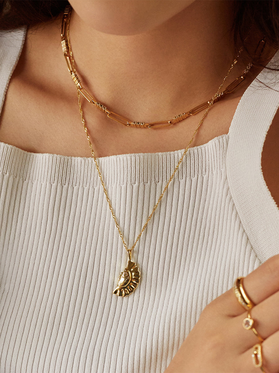 Link Topaz 14K Gold Vermeil Necklace