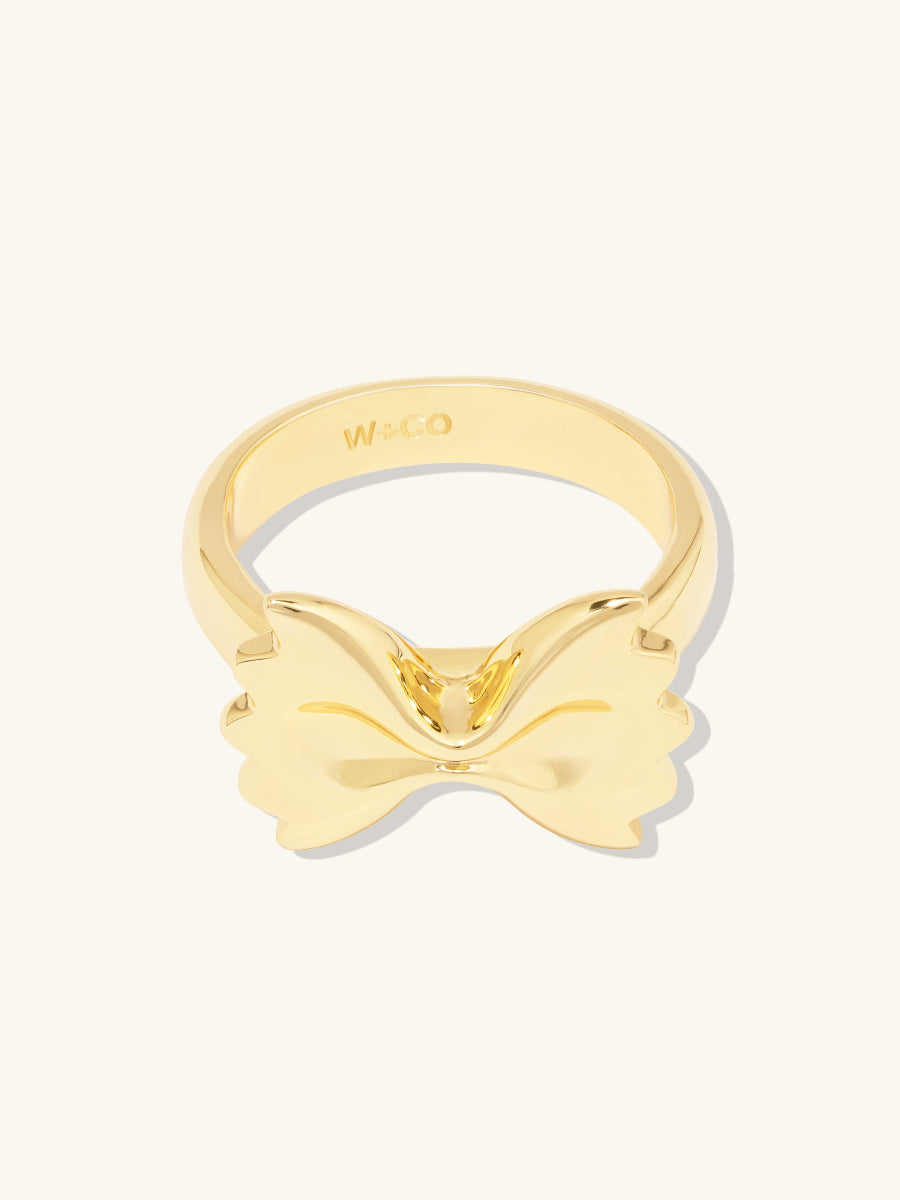 Bow Tie Pasta Gold Ring
