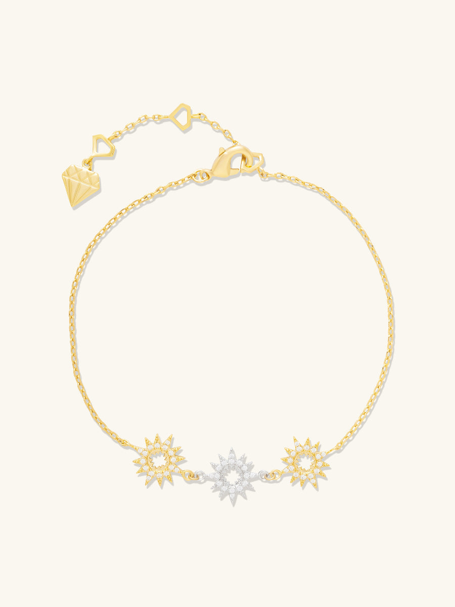 Sunlit Trio Gold Bracelet