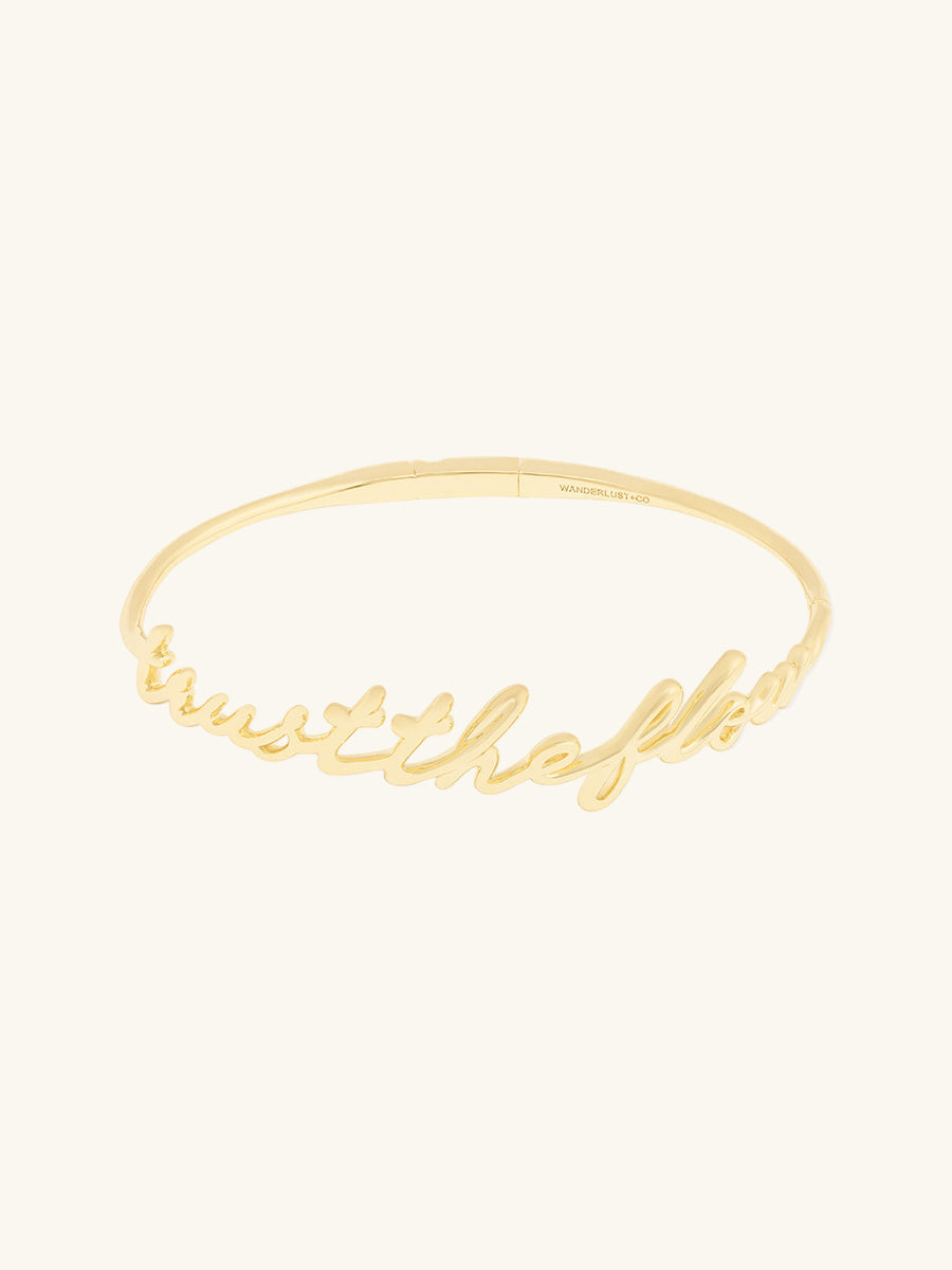 Trust The Flow Gold Bangle