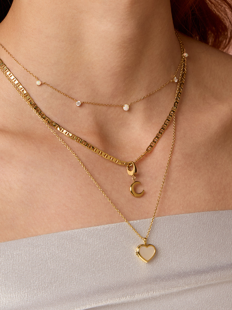 Petite Crescent Gold Charm