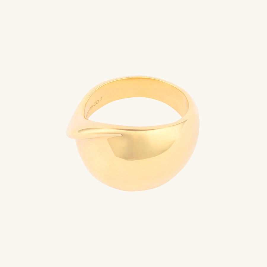 Flow 14K Gold Vermeil Dome Ring