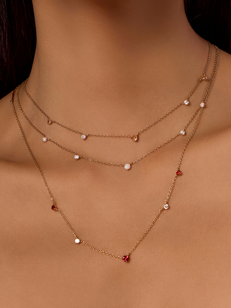 Multi Birthstone 14K Gold Vermeil Necklace