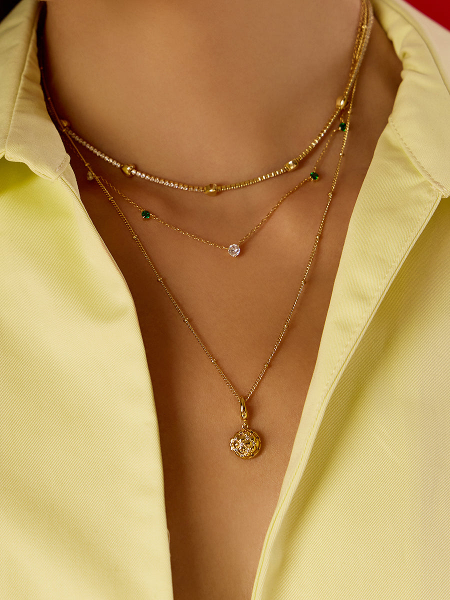 Pineapple Bun Gold Locket Charm