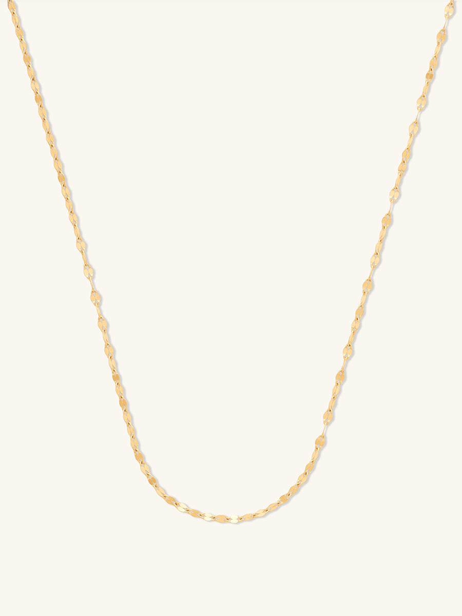 Petal 14K Solid Gold Chain Necklace