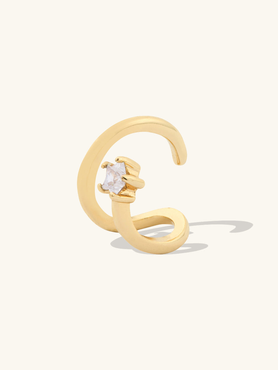 Star Diamante Gold Ear Cuff