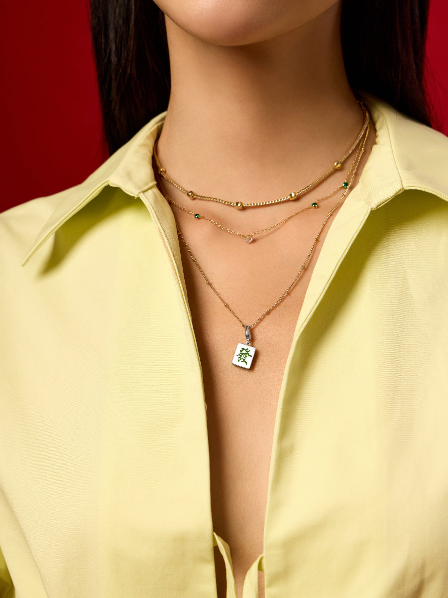 Prosperity Mahjong Silver Charm