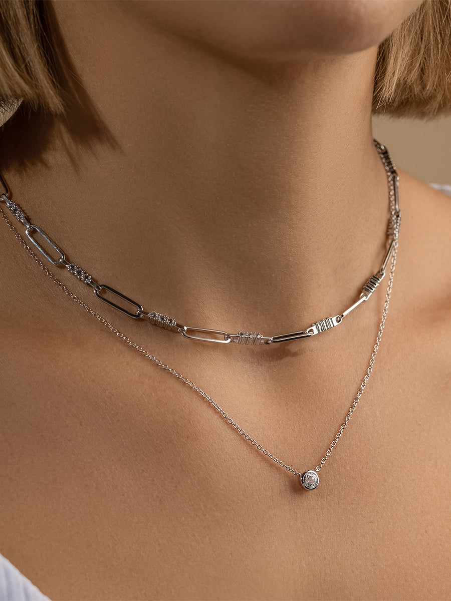 Link Topaz 925 Sterling Silver Necklace