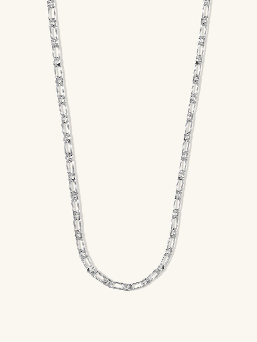 Figaro Chain Silver Necklace