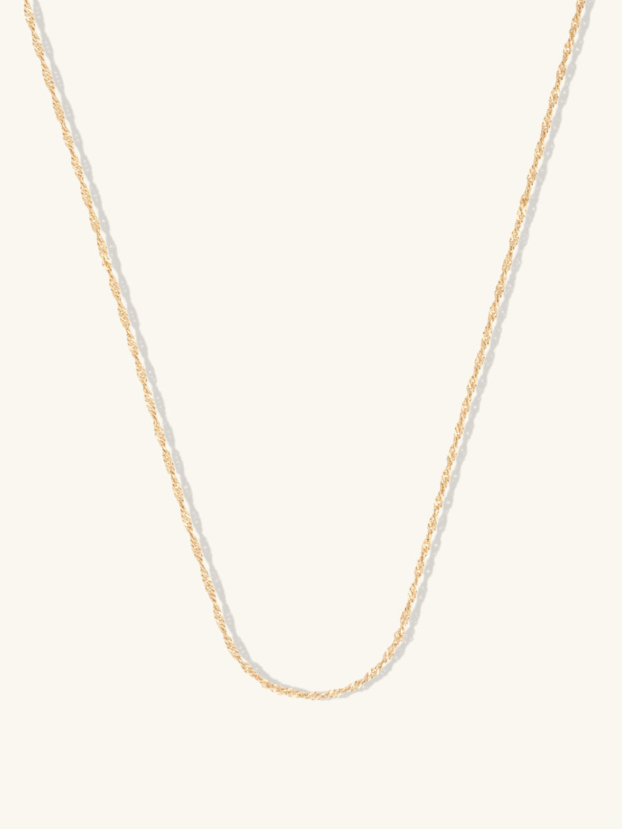 14K Gold Vermeil Twist Chain Necklace