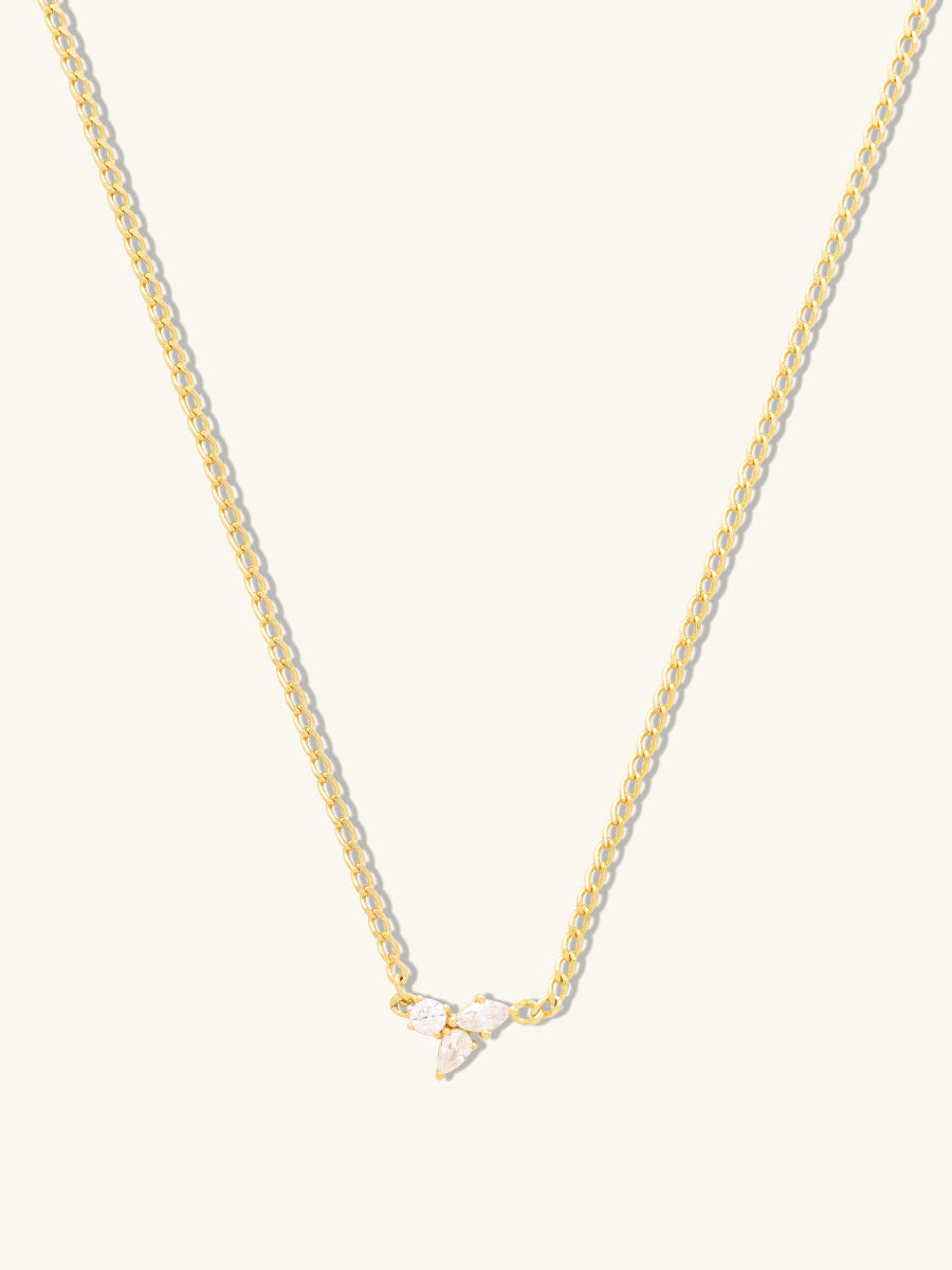 Starburst 14K Gold Vermeil Curb Chain Necklace