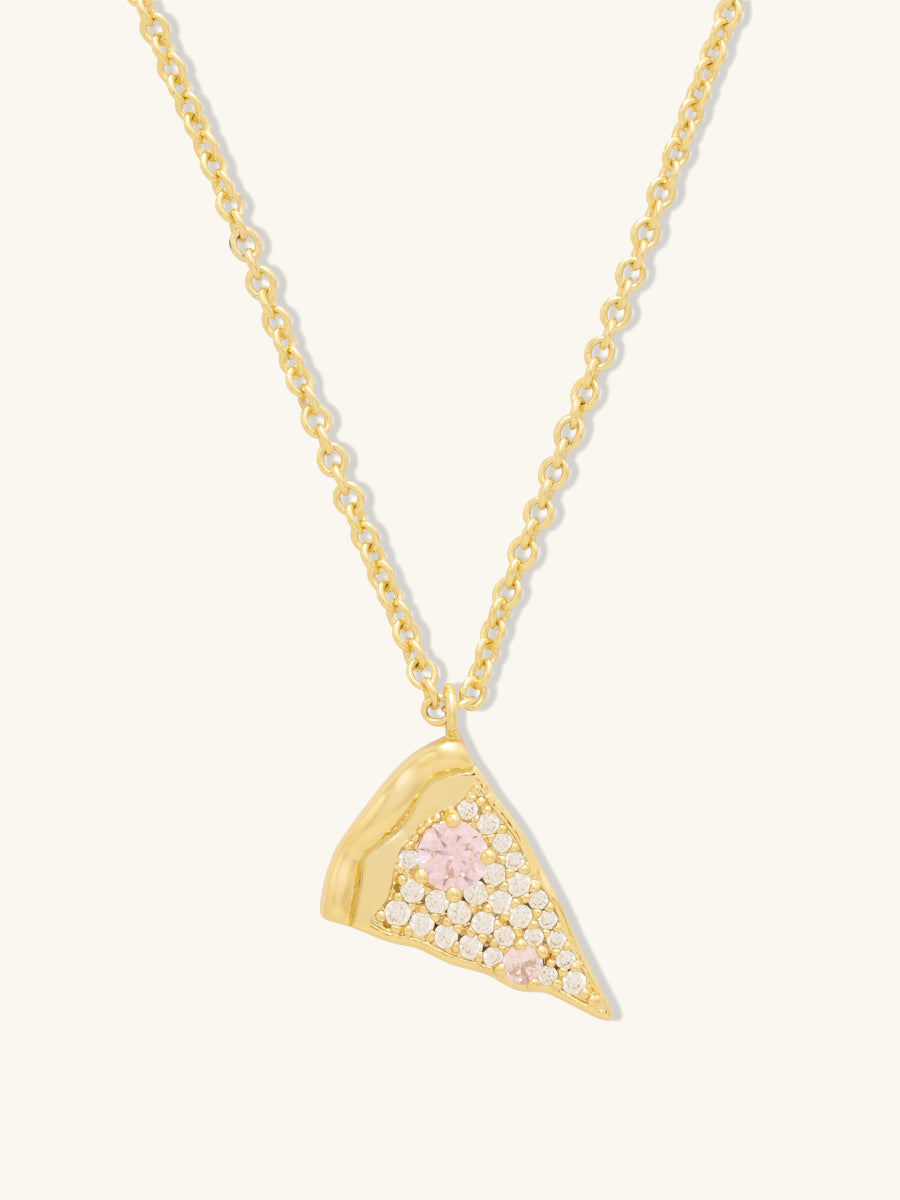 Pizza Slice Gold Necklace
