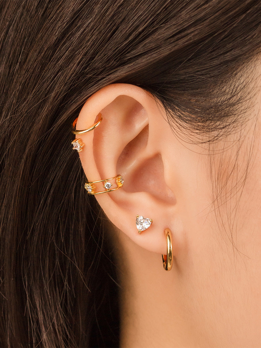 Classic Gold 10mm Huggie Earrings