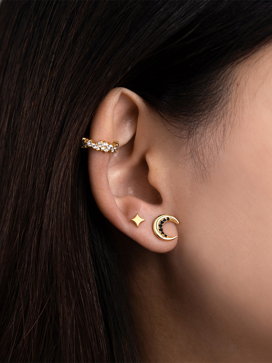 Sparkle Gold Flat Back Earring
