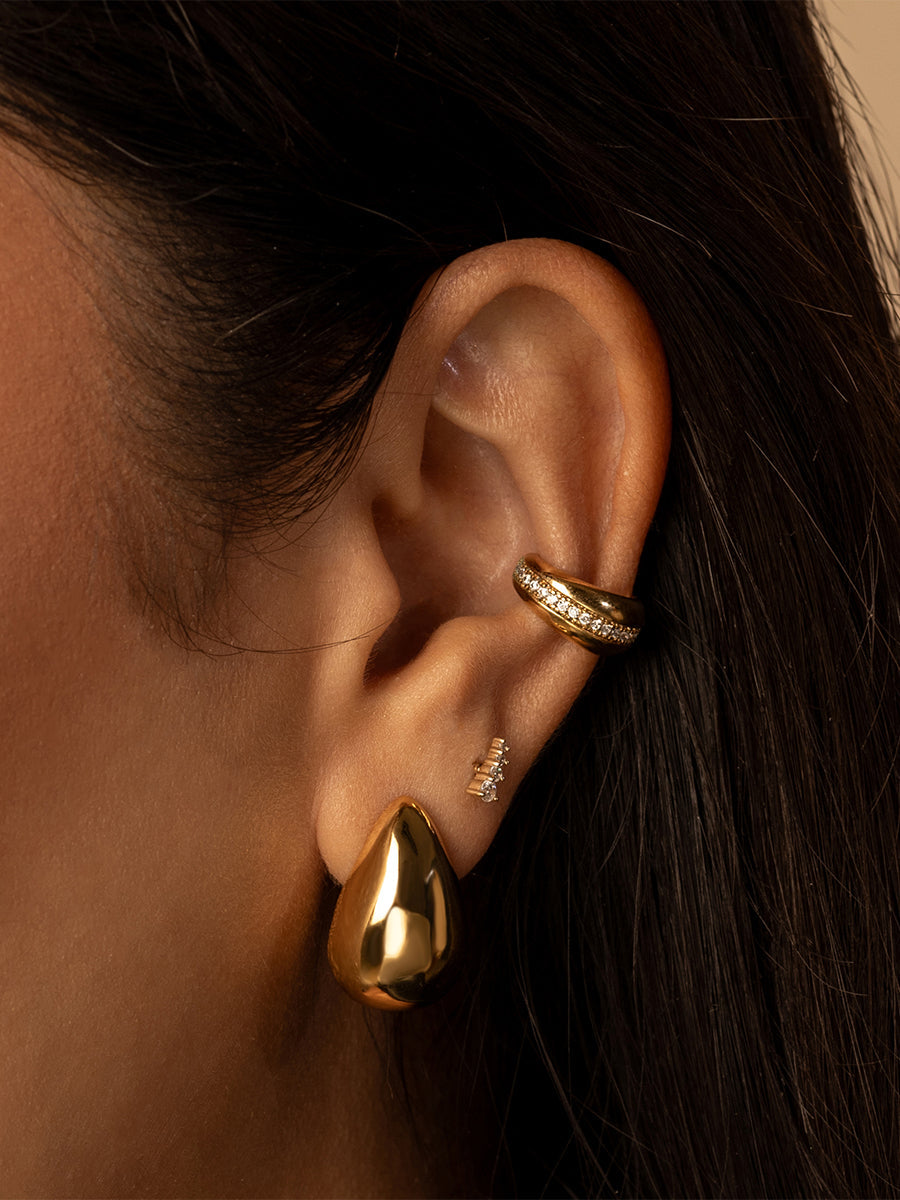 Teardrop Classic Gold 20mm Stud Earrings