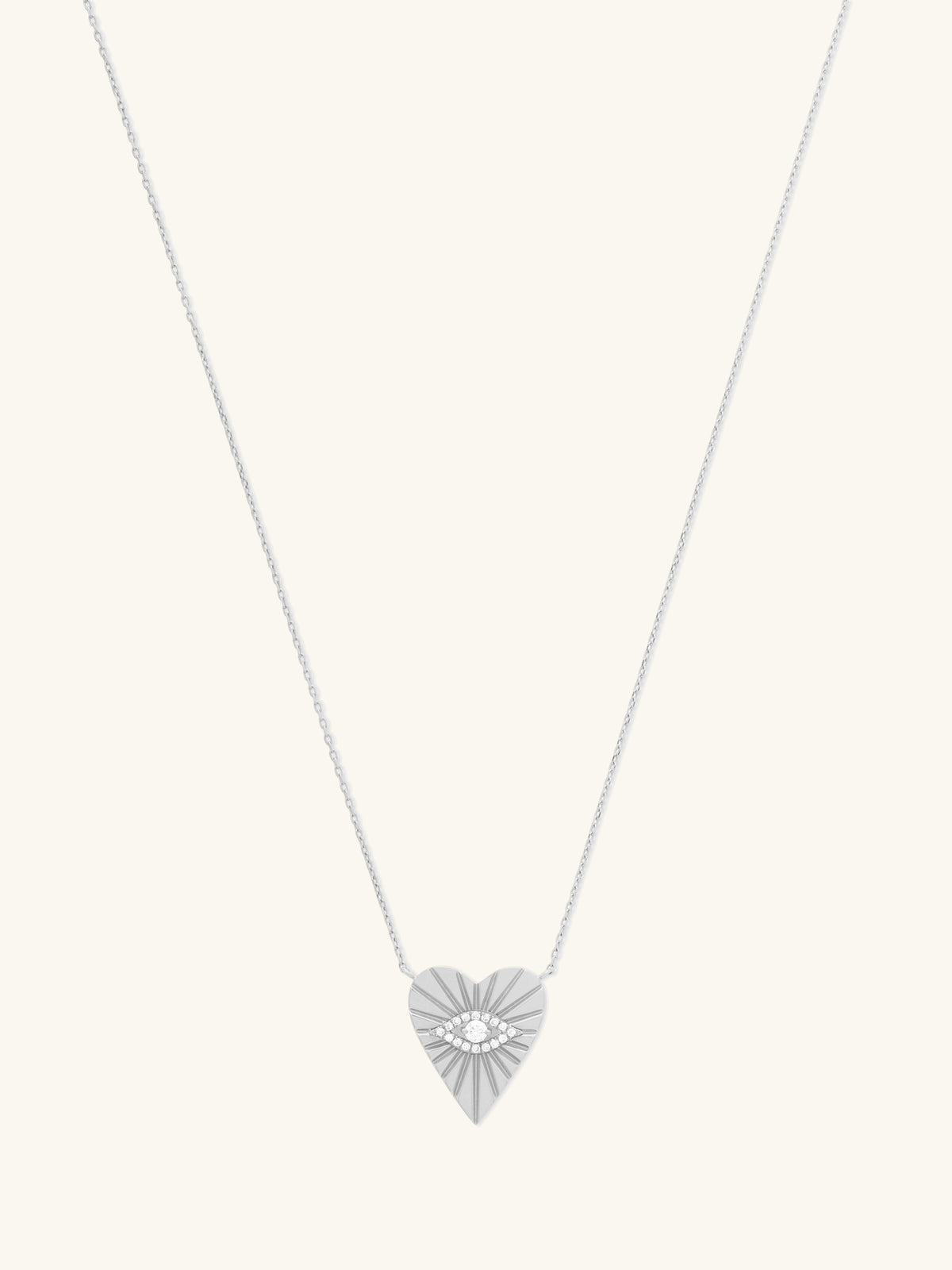 Talisman Heart Diamond 14K White Gold Necklace