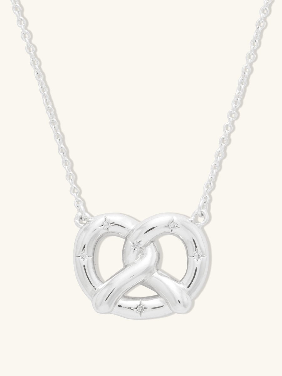 Pretzel Silver Necklace