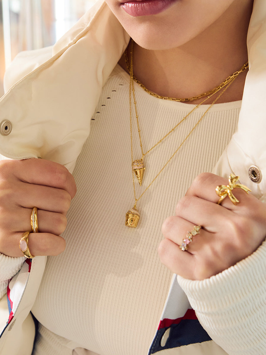 Cafe W+Co Sundae Cup Gold Necklace