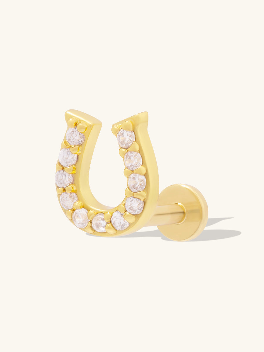 Lucky Gold Flat Back Earring