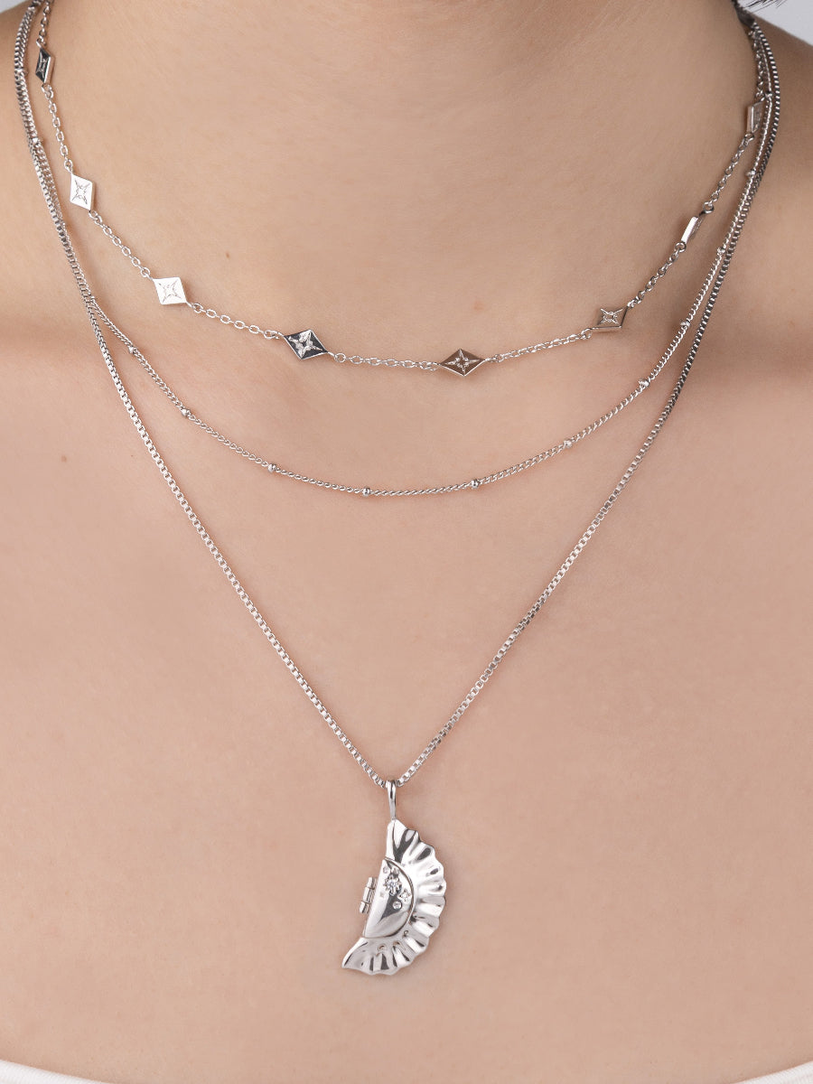 Dumpling Silver Necklace