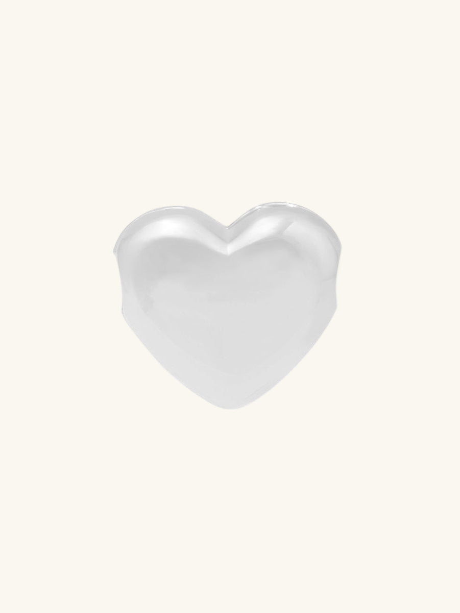 Bubble Heart Silver Locket Pendant